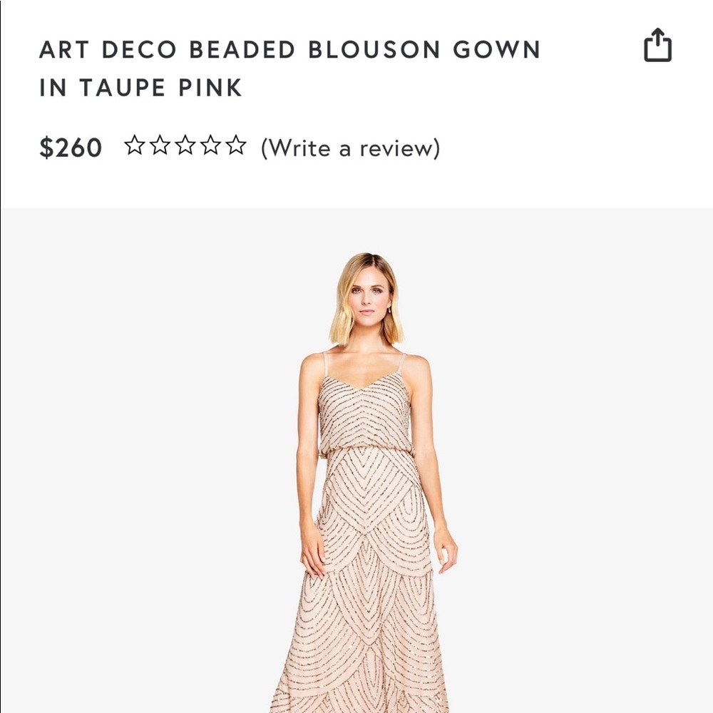 Adrianna Papell Art Deco Beaded Gown